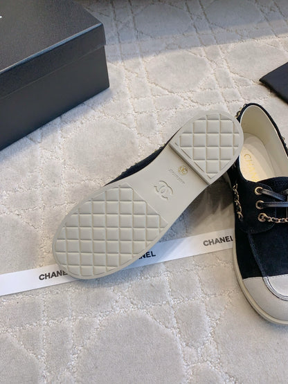 Chan New  Chain-strap flats