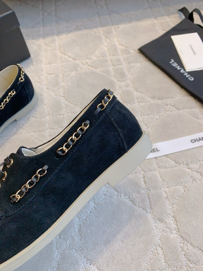 Chan New  Chain-strap flats