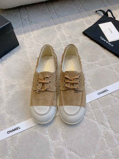 Chan New  Chain-strap flats