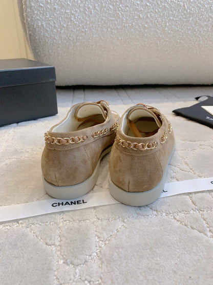 Chan New  Chain-strap flats