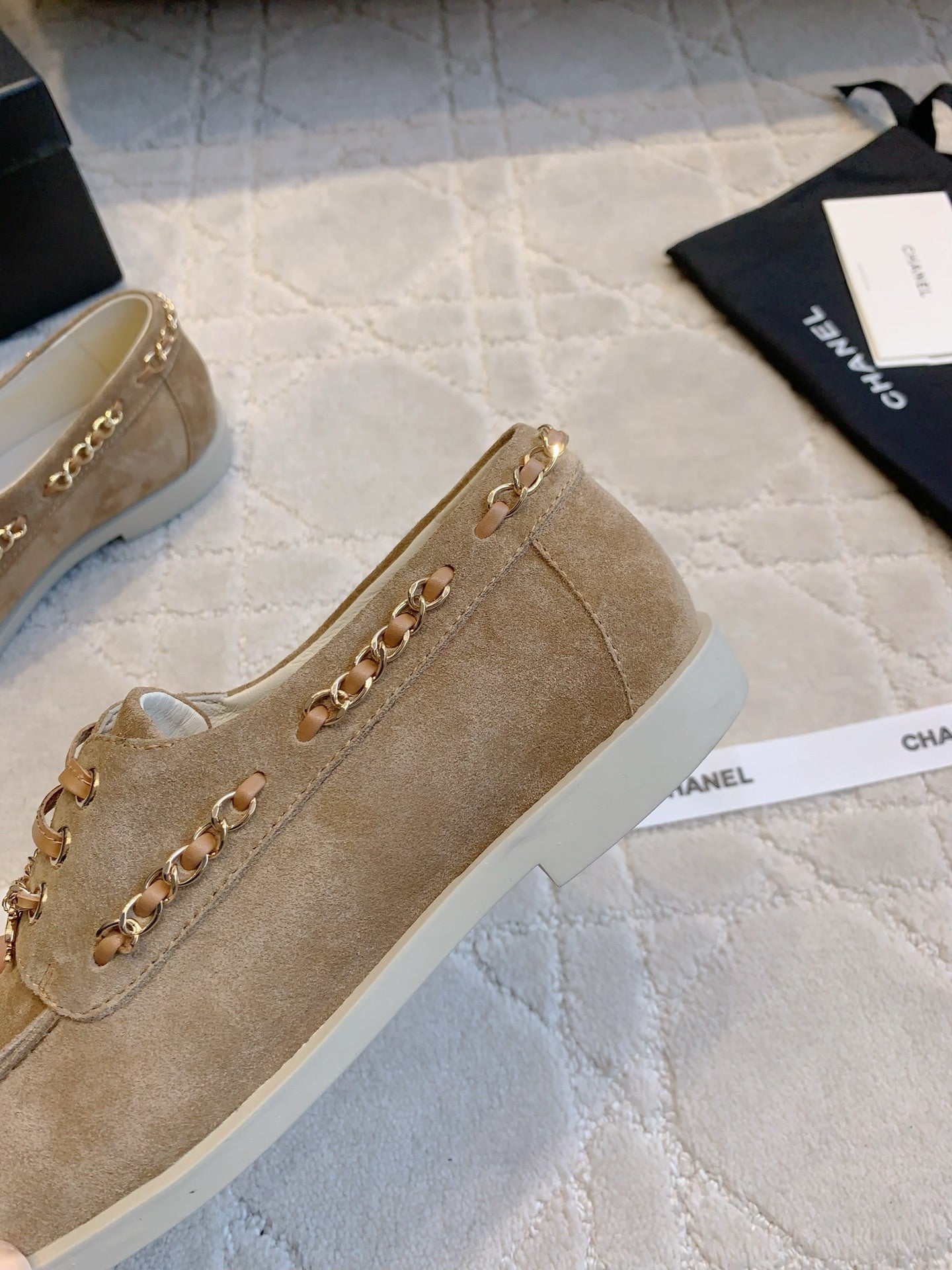 Chan New  Chain-strap flats