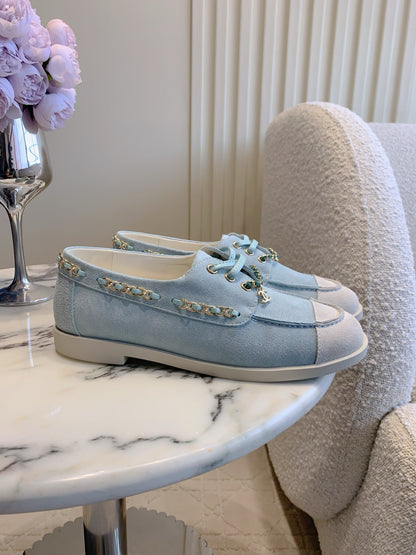 Chan New  Chain-strap flats