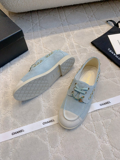 Chan New  Chain-strap flats