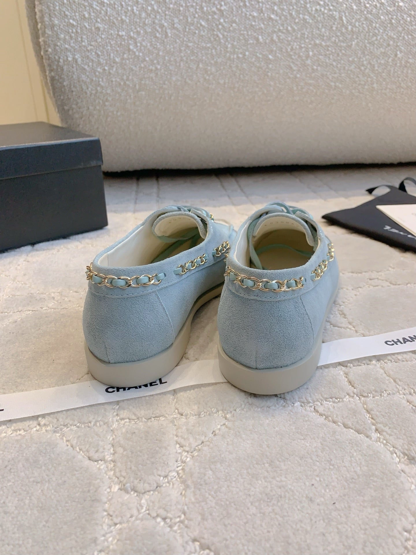 Chan New  Chain-strap flats