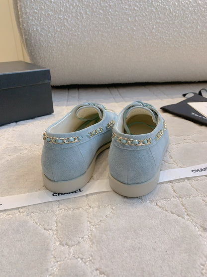 Chan New  Chain-strap flats