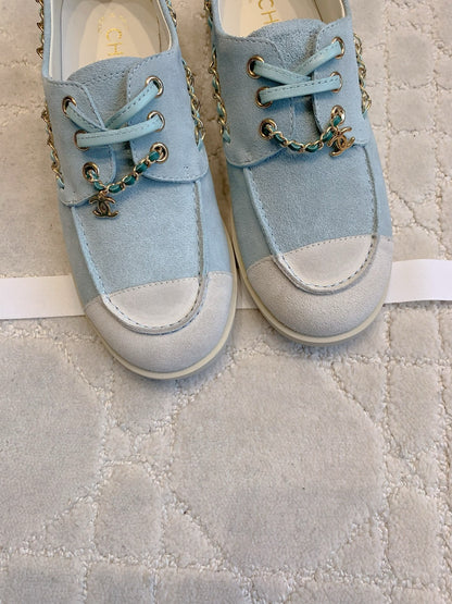 Chan New  Chain-strap flats