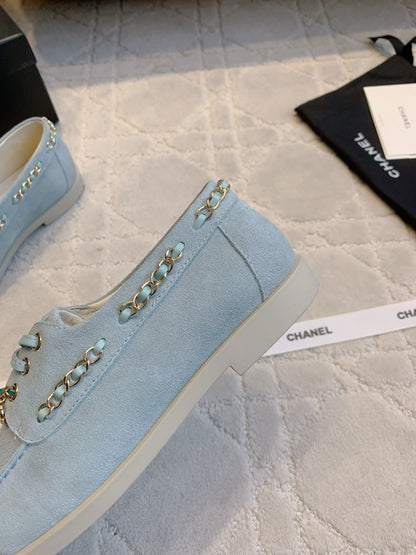 Chan New  Chain-strap flats