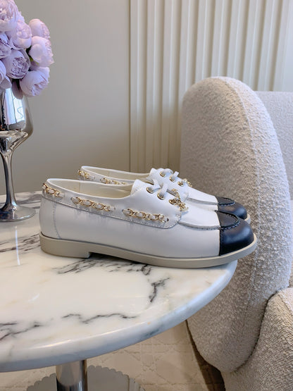 Chan New  Chain-strap flats