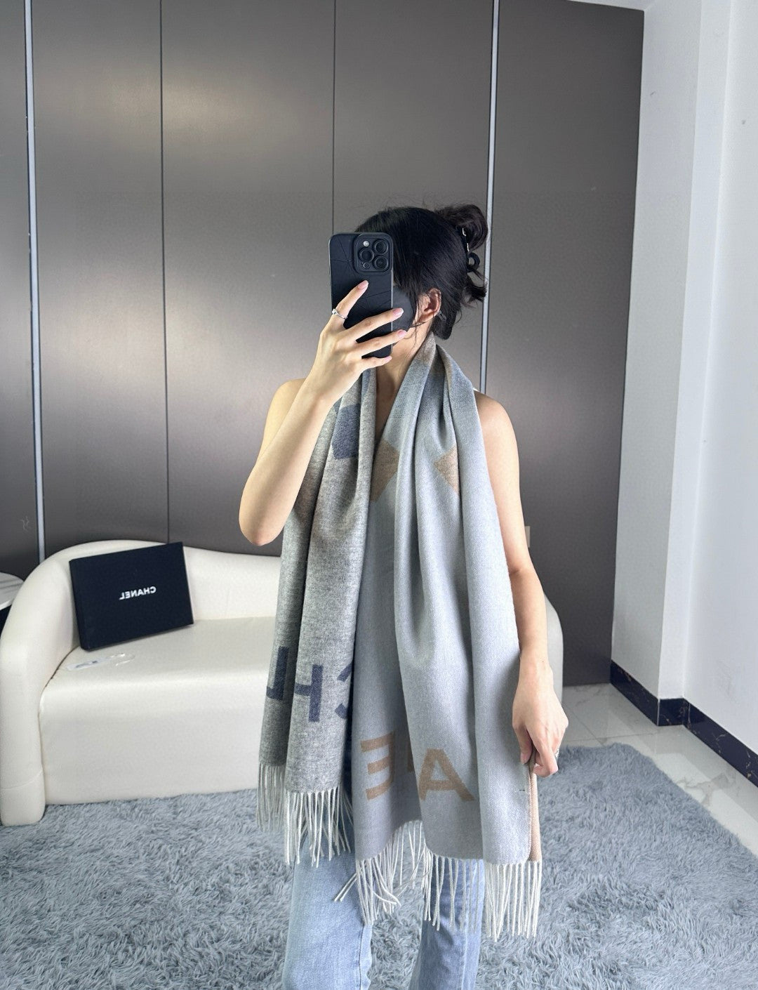 Chan New Cashmere Double-Sided Shawl