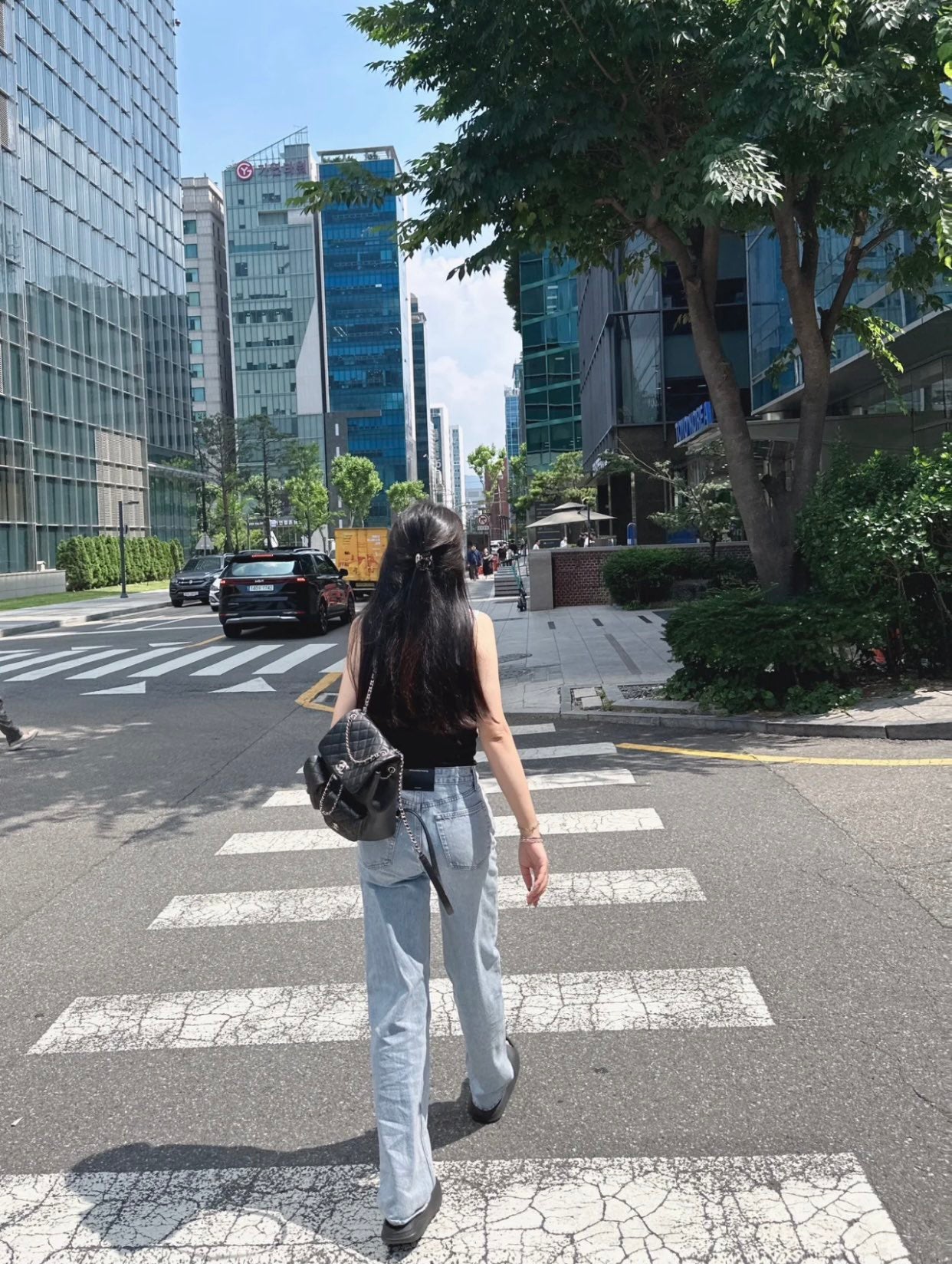 Chan New 23A duma double pocket backpack