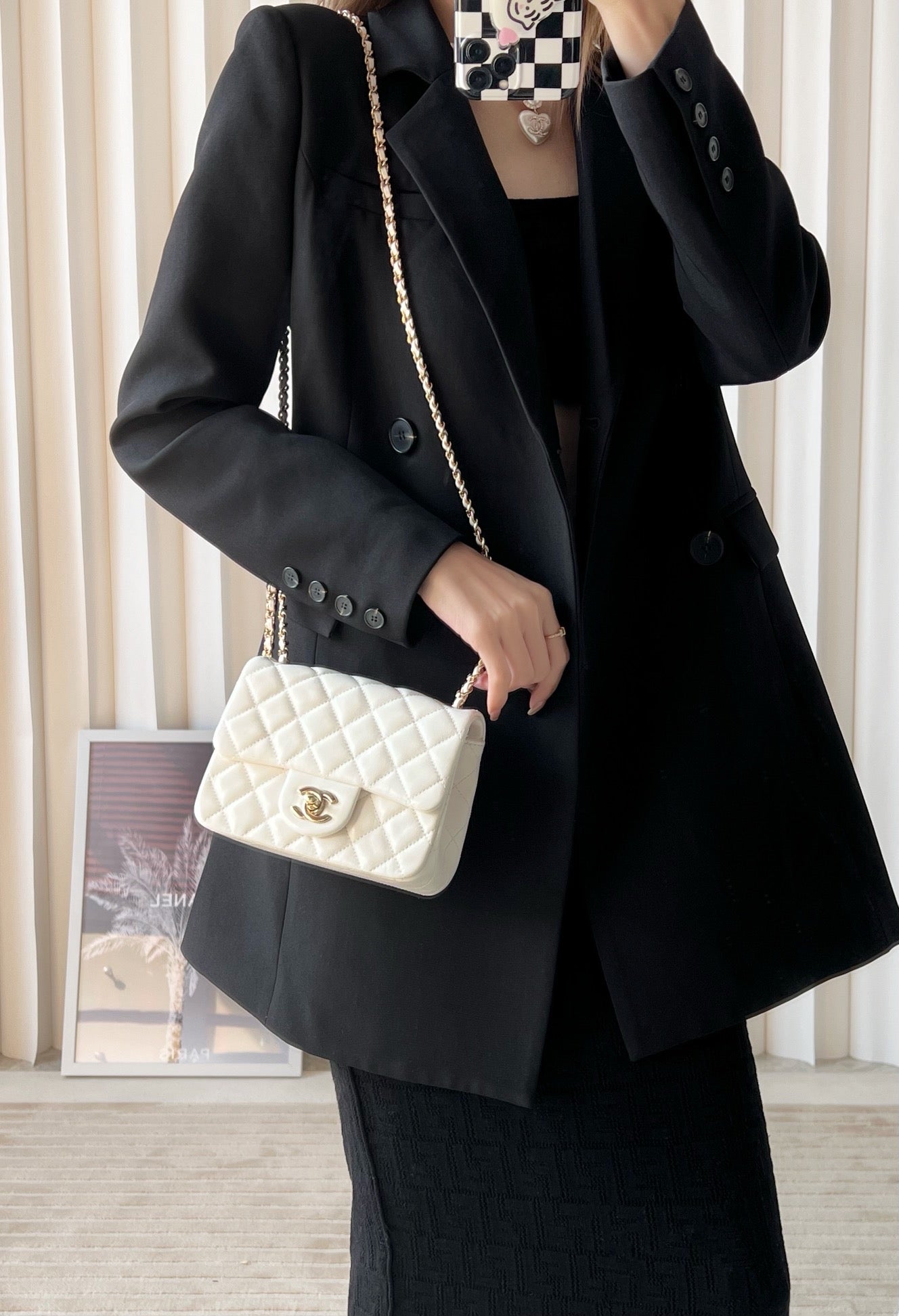 Chan New 23c square shoulder bag