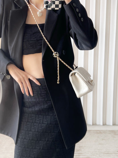 Chan New 23c square shoulder bag