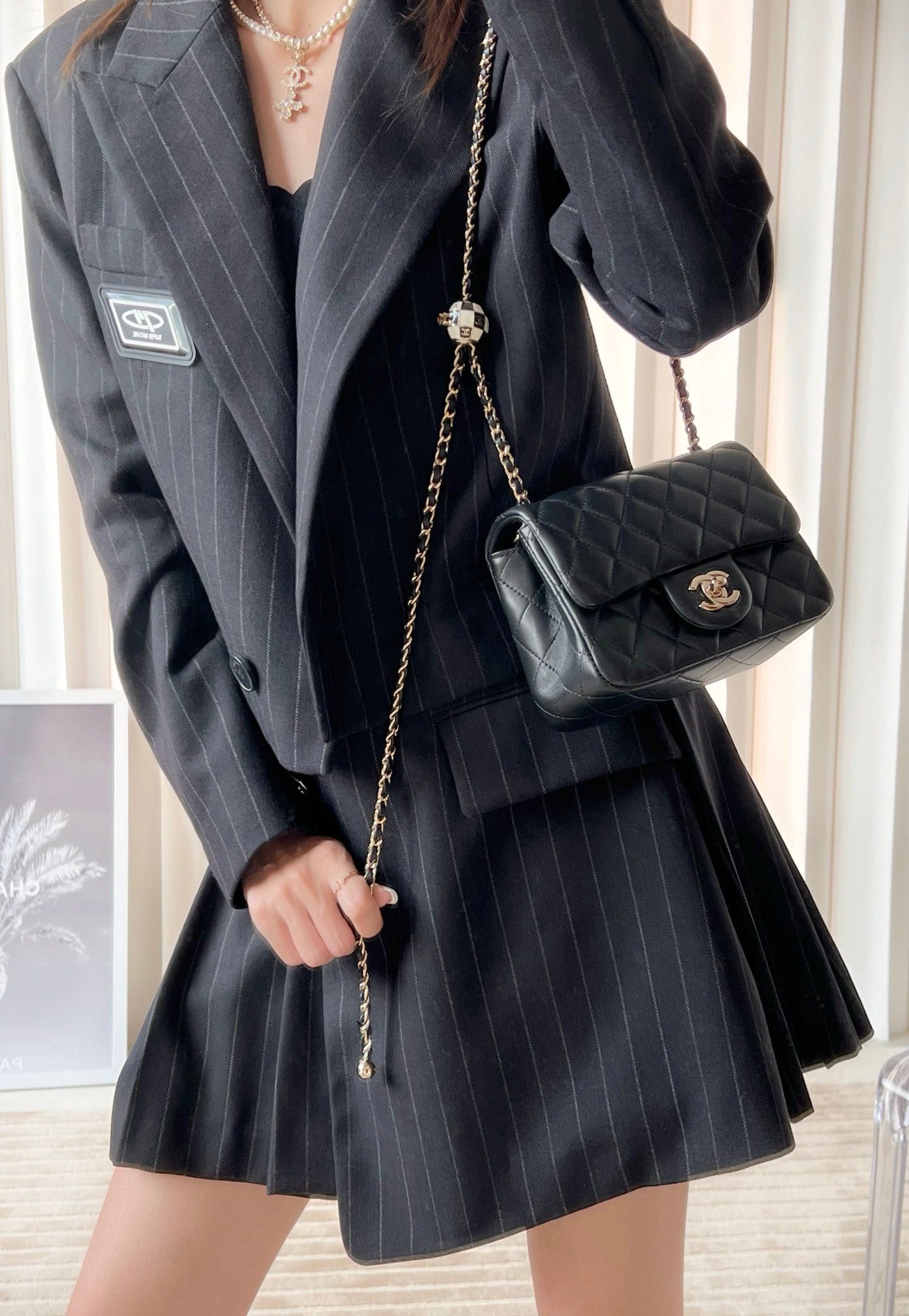 Chan New 23c square shoulder bag