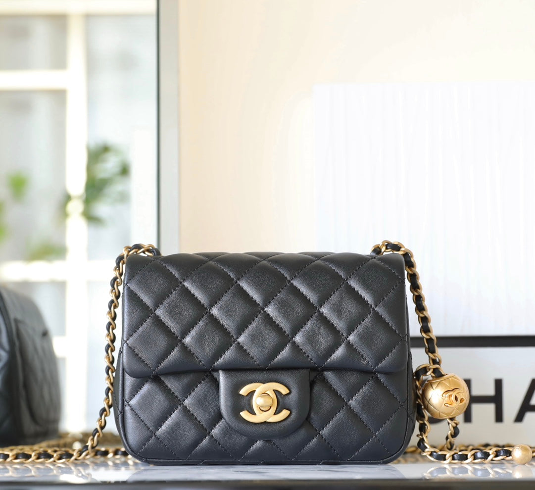 Chan New 23s Golden ball cap cf bag