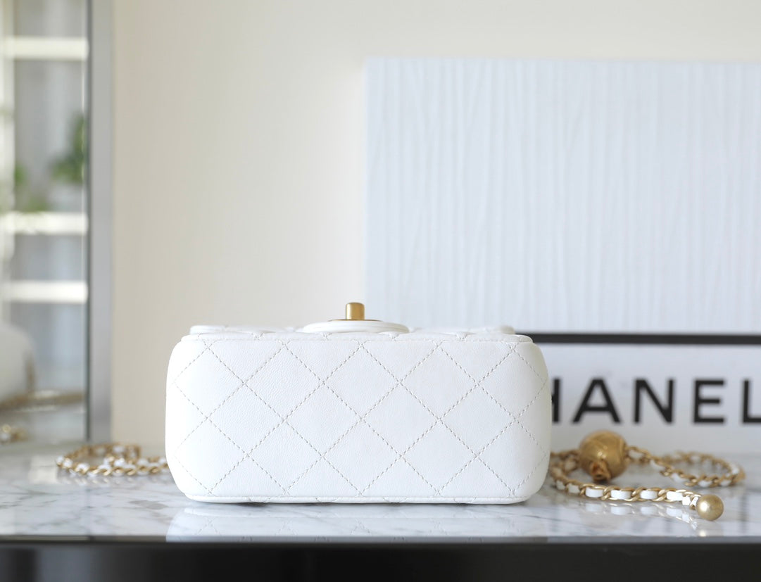 Chan New 23s Gold Globe Chain  Bag