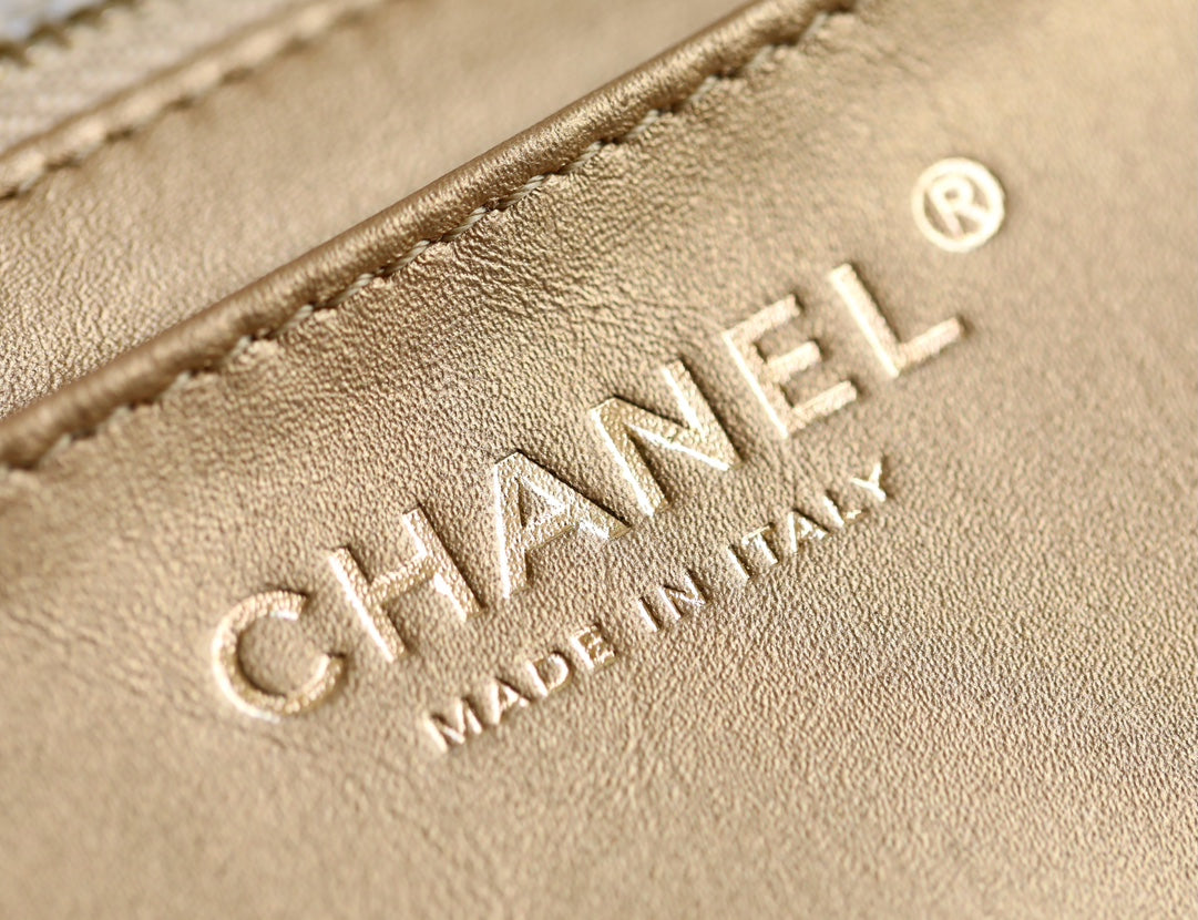 Chan New 23s Gold Globe Chain  Bag