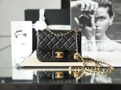 Chan New 22s Gold Globe Chain  Bag