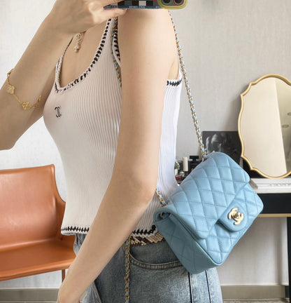 Chan New 22s Gold Globe Chain  Bag