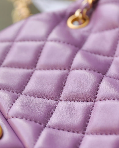 Chan New 22s Gold Globe Chain  Bag