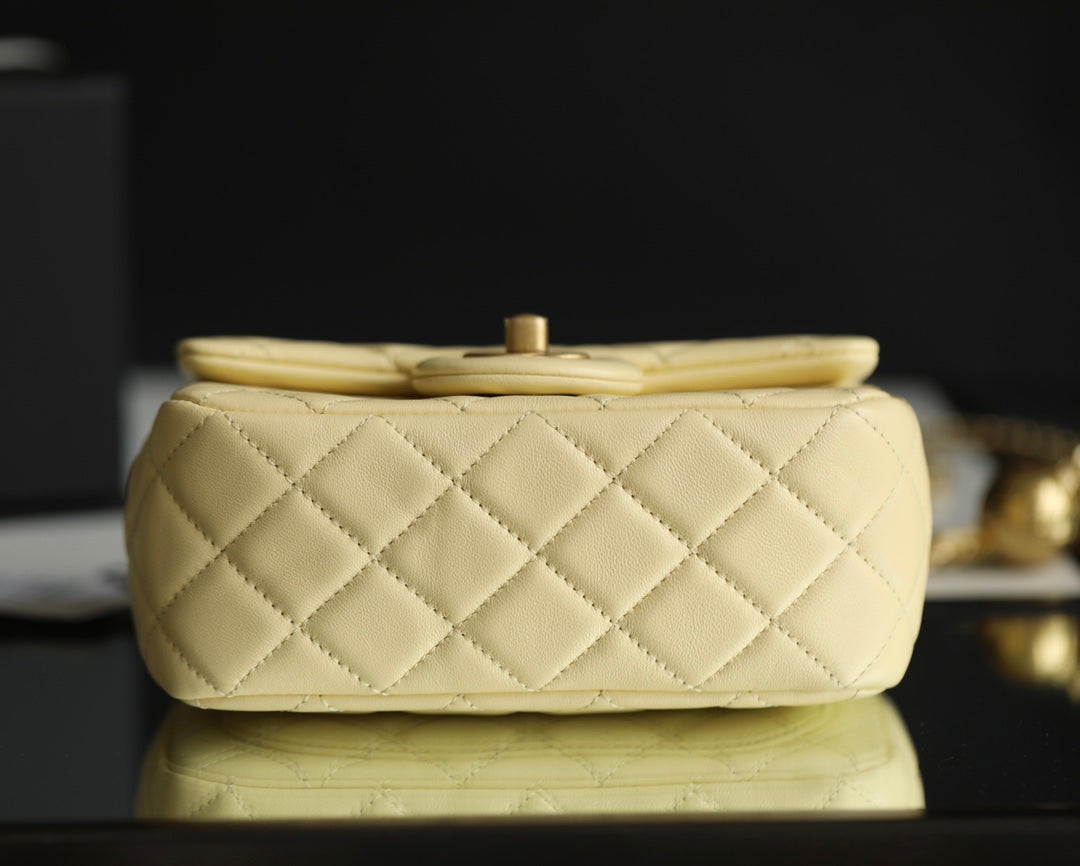 Chan New  Gold Globe Chain  Bag