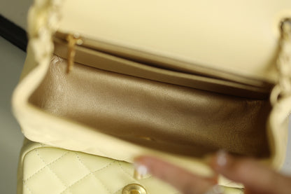 Chan New  Gold Globe Chain  Bag