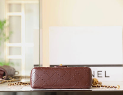 Chan New24k Chain flap bag