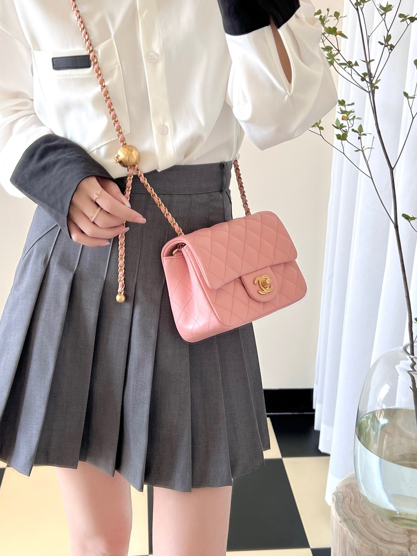 Chan New 23k Gold  Chain  Bag