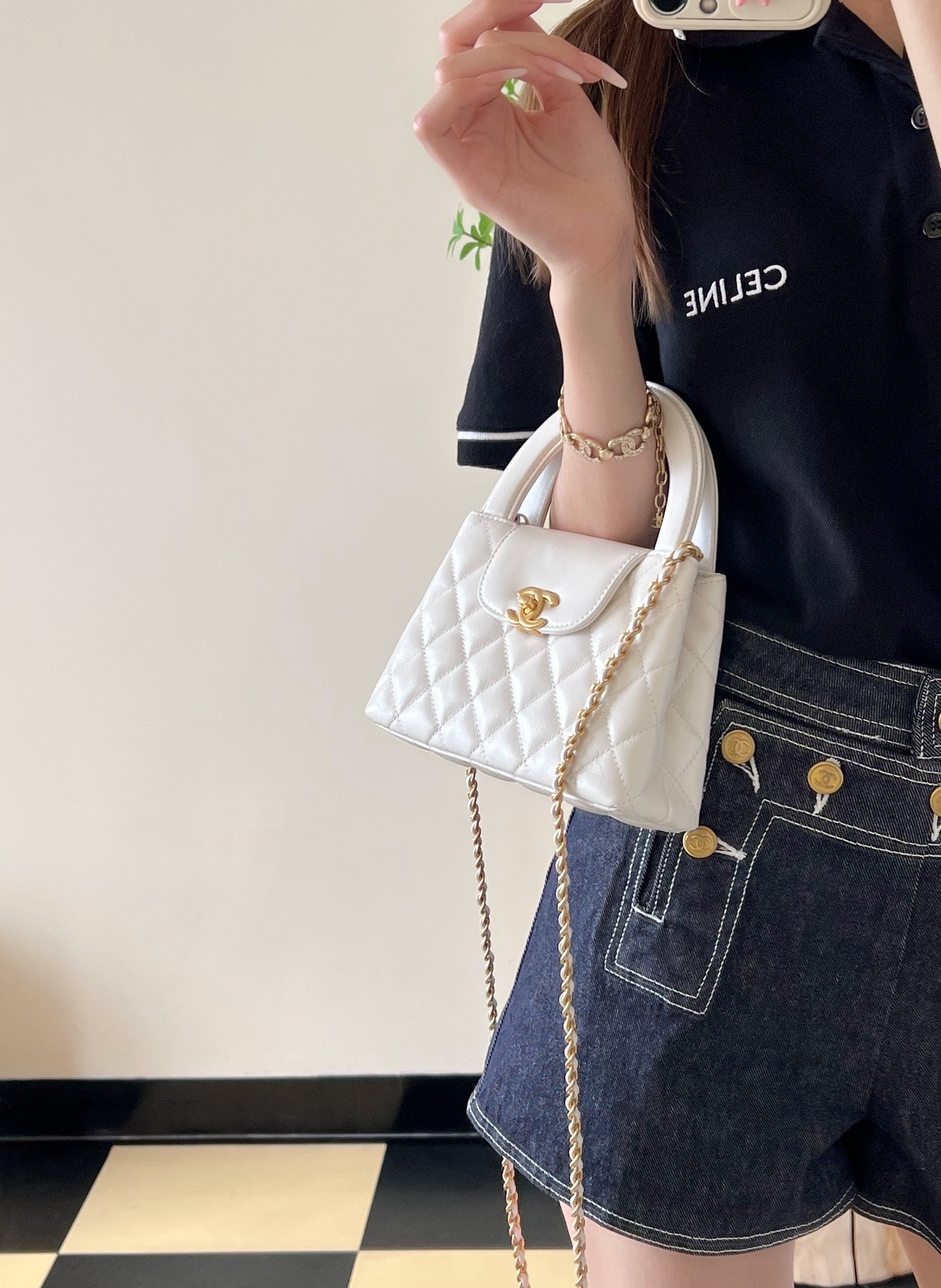 Chan New 24p kelly Hand chain bag