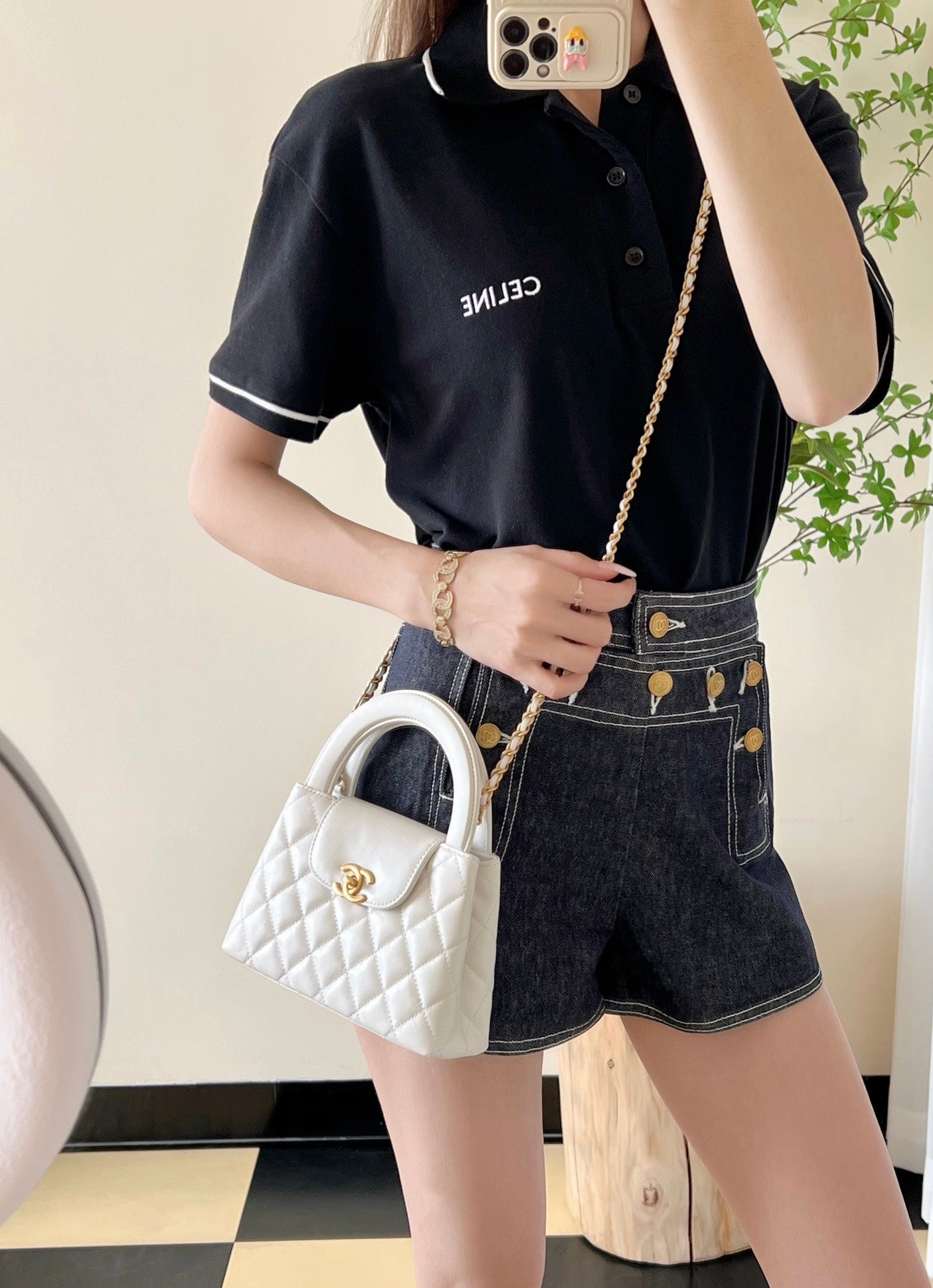 Chan New 24p kelly Hand chain bag