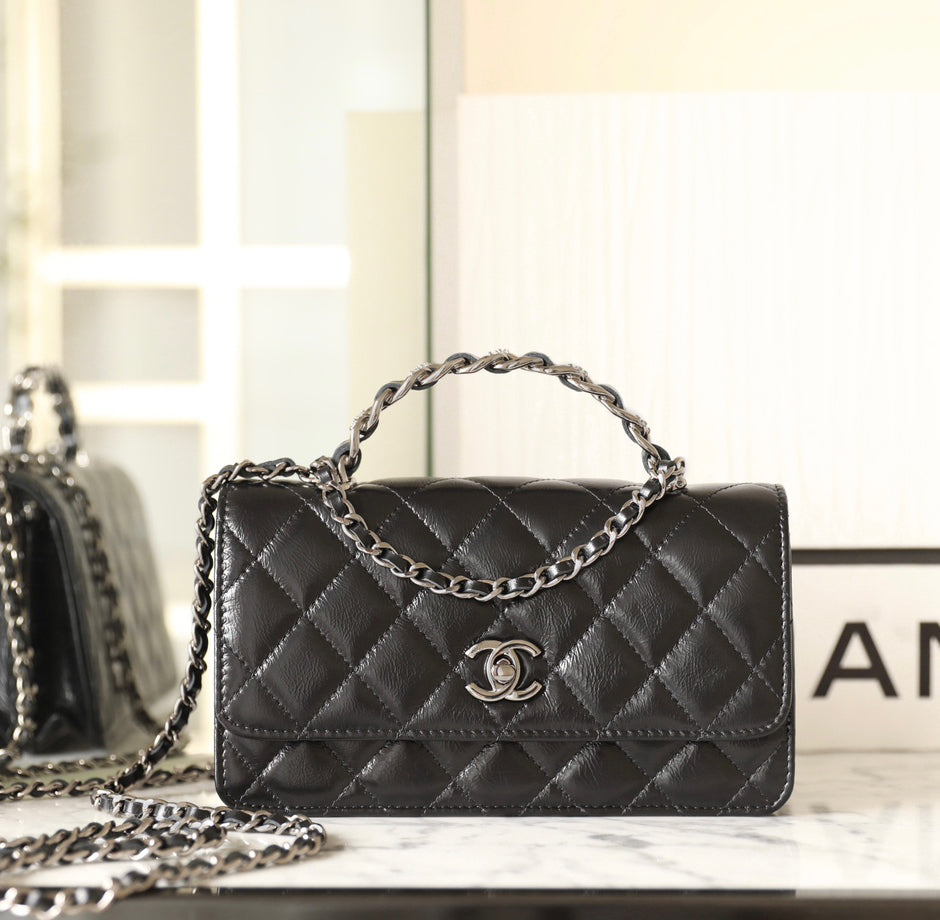 Chan New 23k Rhinestone Accordion Bag