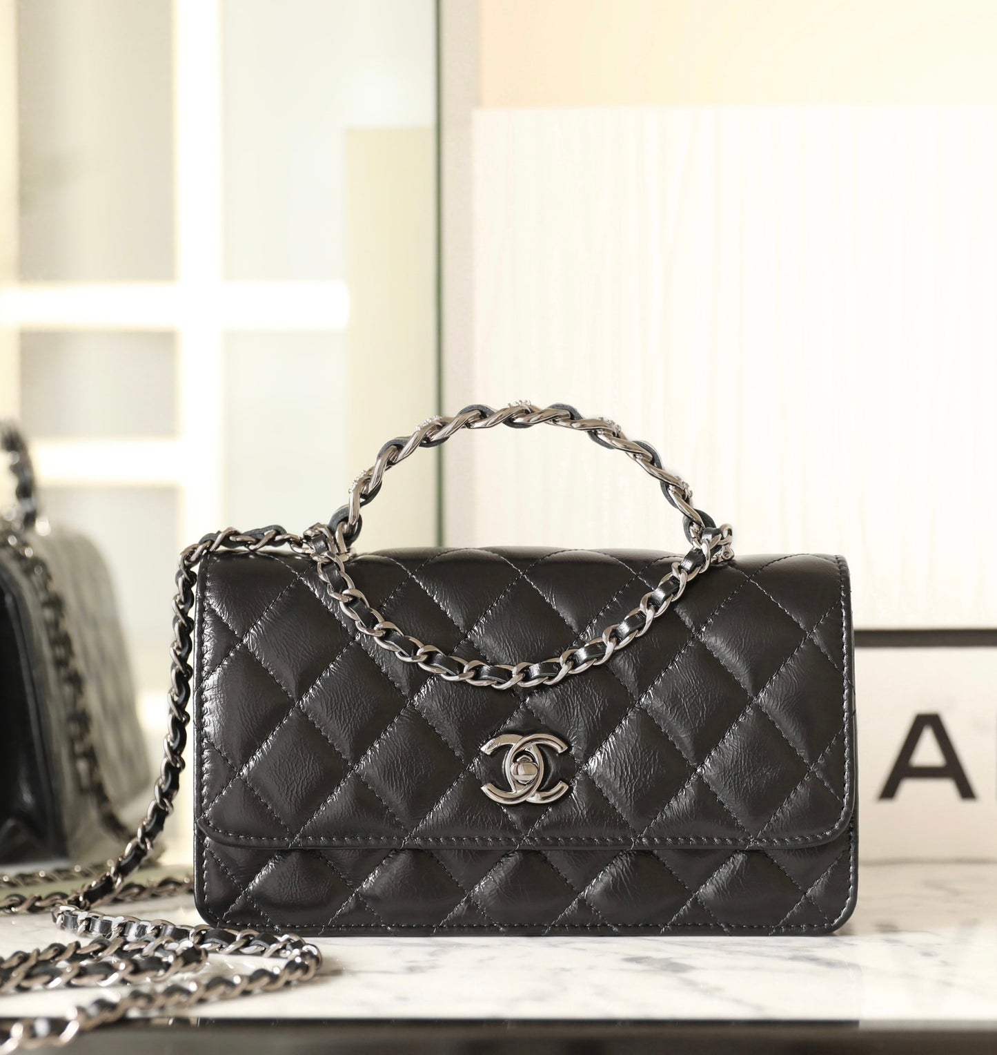 Chan New 23k Rhinestone Accordion Bag