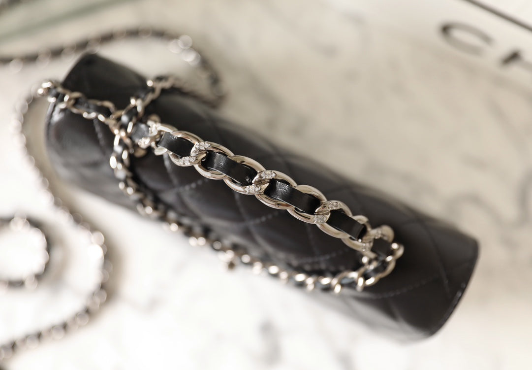 Chan New 23k Rhinestone Accordion Bag