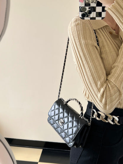 Chan New 23k Rhinestone Accordion Bag