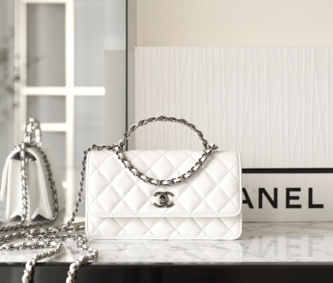 Chan New 23k Rhinestone Accordion Bag