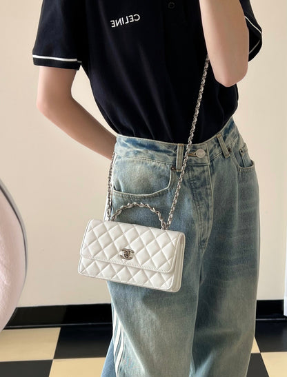 Chan New 23k Rhinestone Accordion Bag