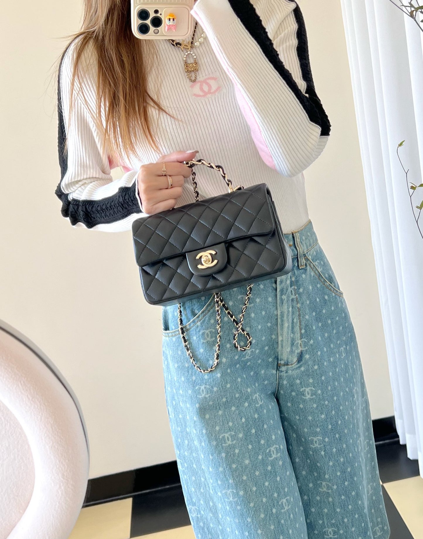 Chan New 23k Double-handle cap bag