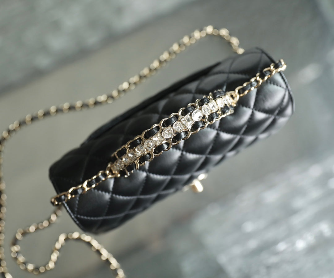 Chan New 23A Rhinestone handbag