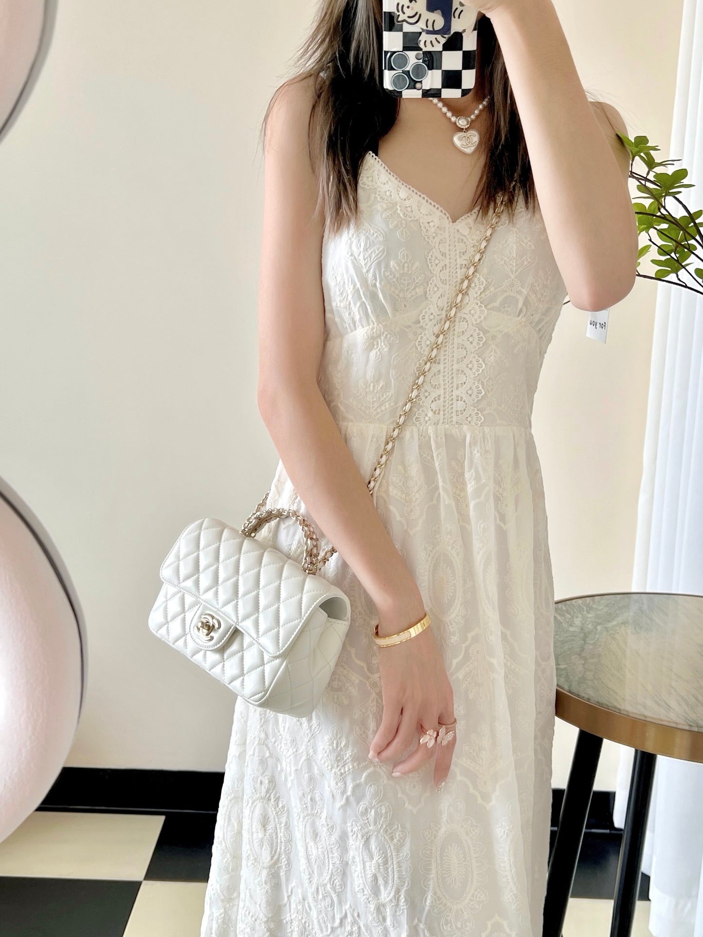 Chan New 23A Rhinestone handbag