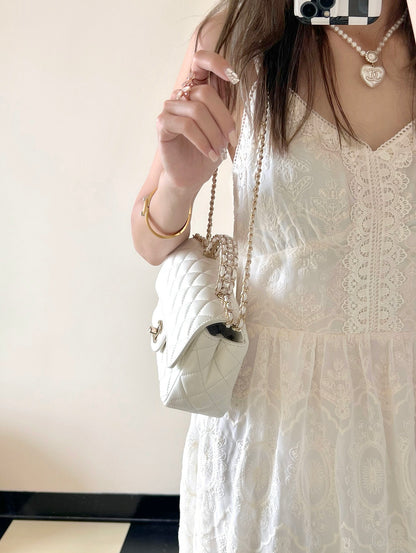 Chan New 23A Rhinestone handbag