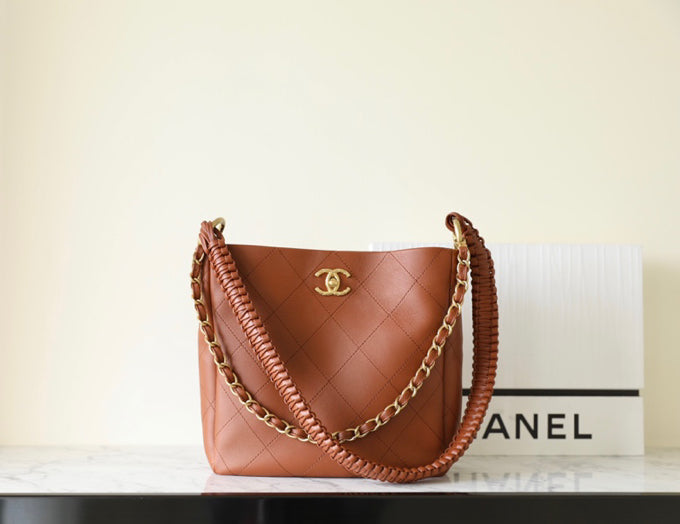 Chan New 23A Woven shoulder strap hippie bag