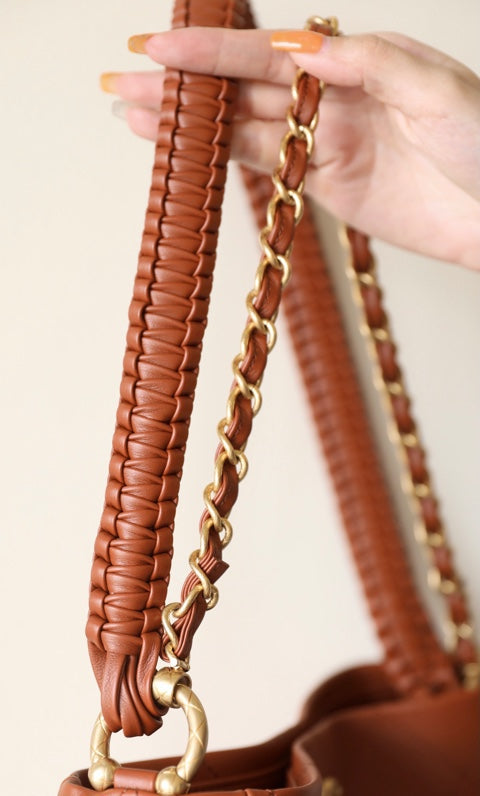 Chan New 23A Woven shoulder strap hippie bag