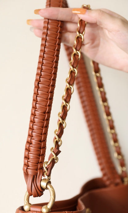 Chan New 23A Woven shoulder strap hippie bag