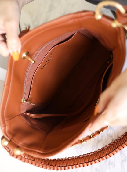 Chan New 23A Woven shoulder strap hippie bag