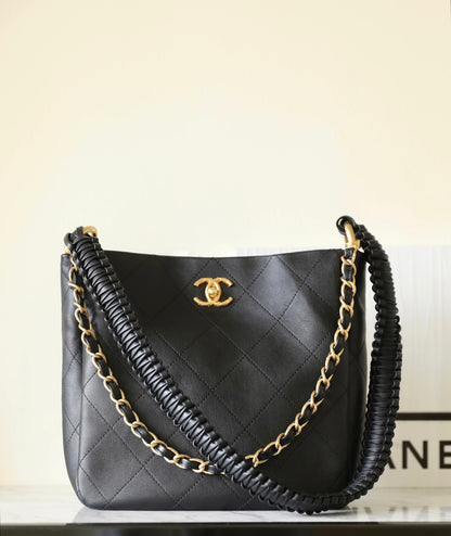 Chan New 23A Woven shoulder strap hippie bag