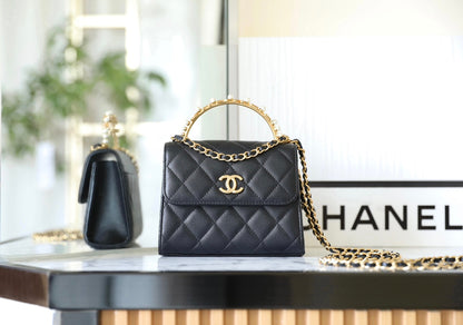 Chan New 23b mini kelly pearl handle bag