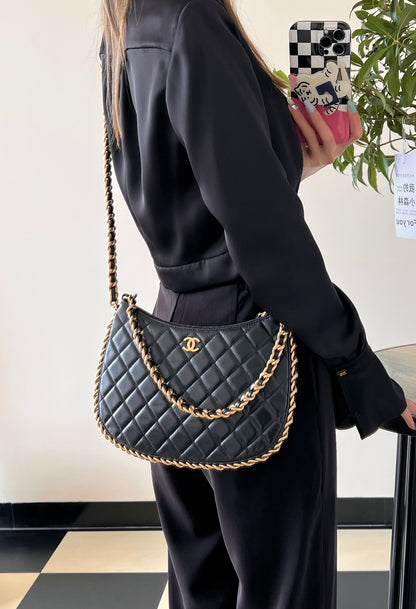 Chan New 23b Double-chain hippie bag