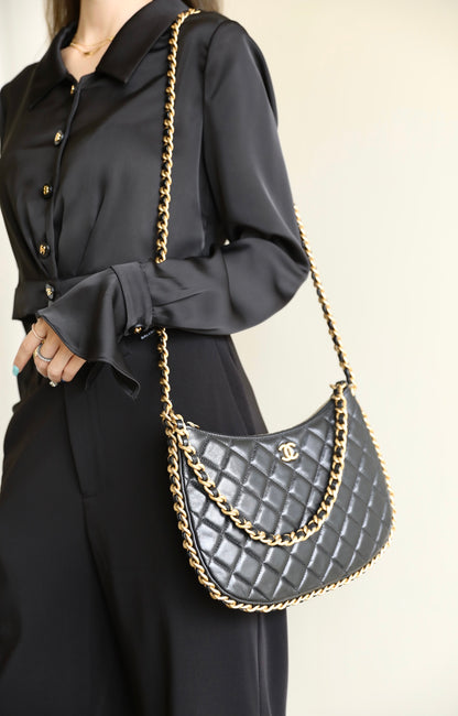 Chan New 23b Double-chain hippie bag