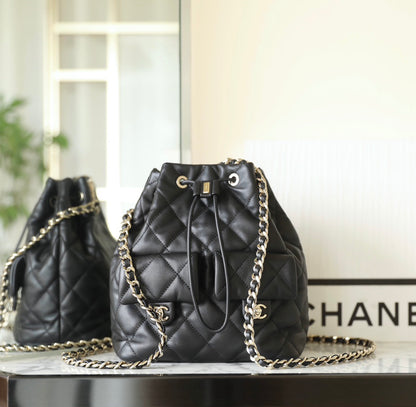 Chan New 23b Drawstring bucket backpack