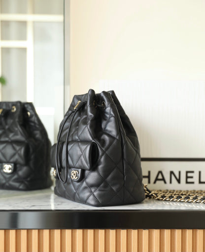 Chan New 23b Drawstring bucket backpack