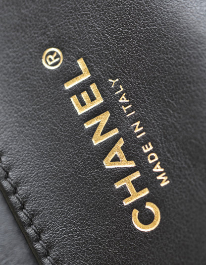 Chan New 24c Double gold bead flap bag